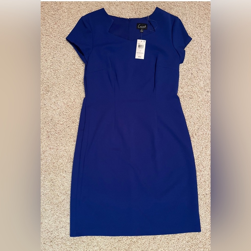 NWT Connected Royal Blue Cap Sleeve Knee-length Dress